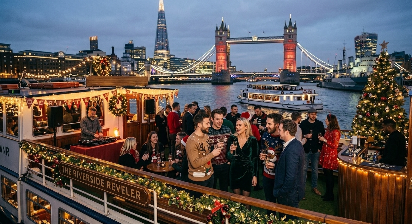 Christmas boat party london