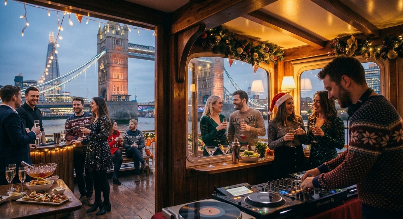 Christmas boat party london